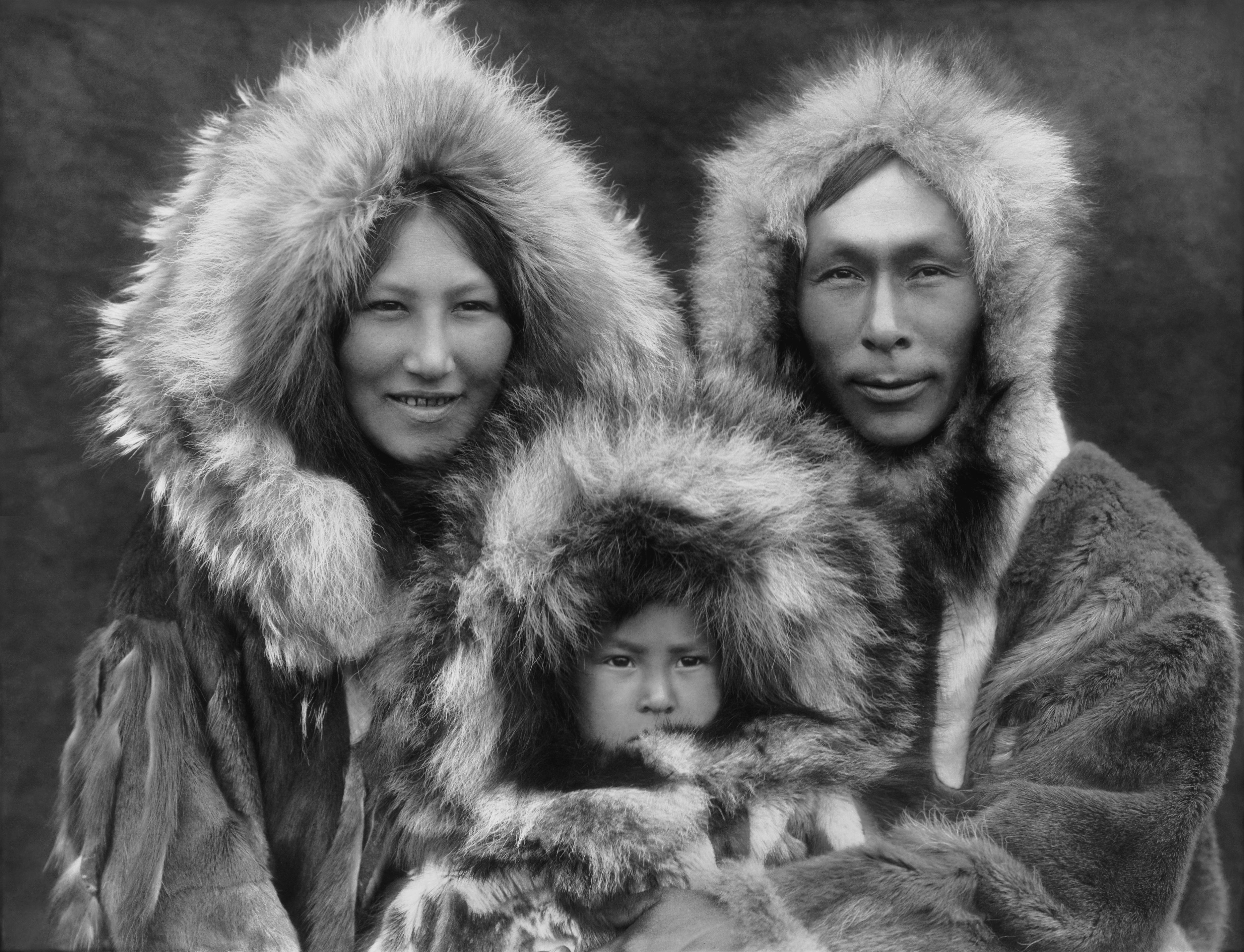 Inupiat Family from Noatak, Alaska, 1929, Edward S. Curtis (restored), Public Domain